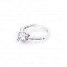 Серебряное помолвочное кольцо с фианитами 111293 от ювелирного магазина Оникс - 2