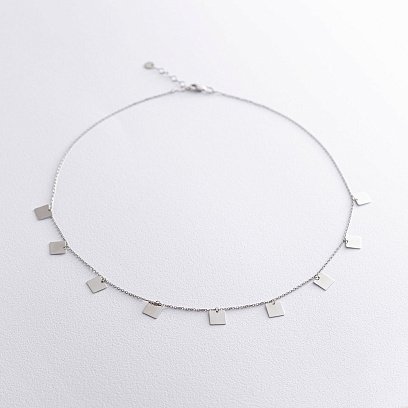 Золотое колье "Квадратики" кол01736