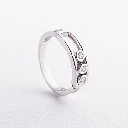 Серебряное кольцо "Daphne" с фианитами 112850
