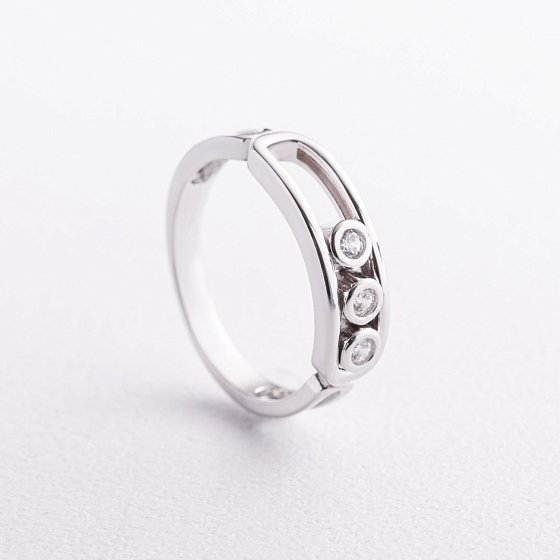 Серебряное кольцо "Daphne" с фианитами 112850