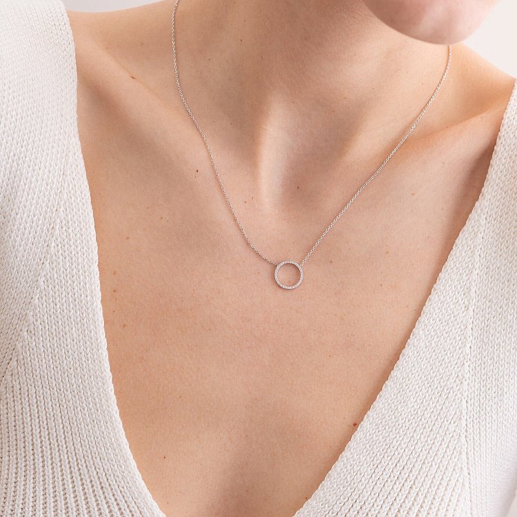 Золотое колье "Круговорот" с бриллиантами 719721121 от ювелирного магазина Оникс - 8