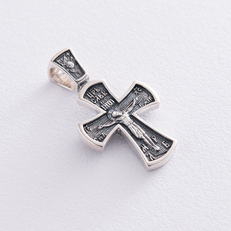 Срібний хрест (чорніння) 132568 від ювелірного магазину Онікс