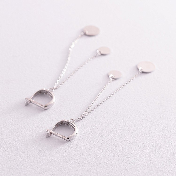 Золоті сережки "Монетки на ланцюжку" с07668 від ювелірного магазину Онікс - 2