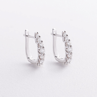 Золоті сережки з діамантами сб0675mi