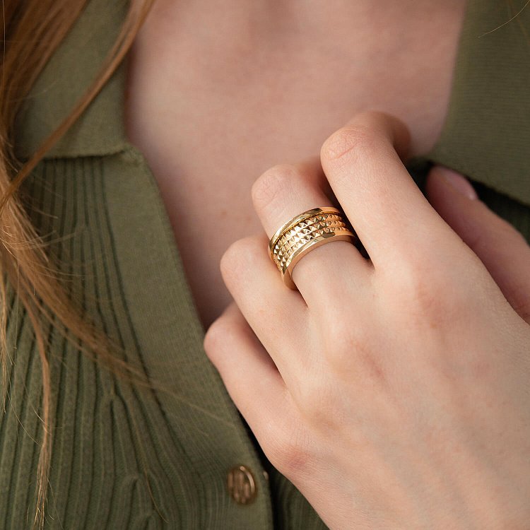 Каблучка "Gina" у жовтому золоті к07391 від ювелірного магазину Онікс - 12