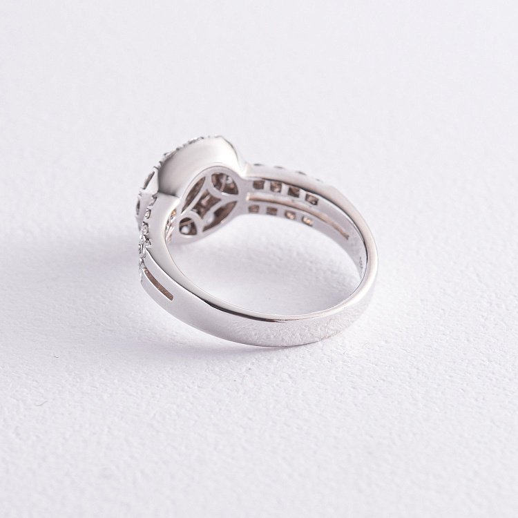 Каблучка в білому золоті з діамантами ккит513 - 2 Каблучка в білому золоті з діамантами ккит513 від ювелірного магазину Онікс - 2