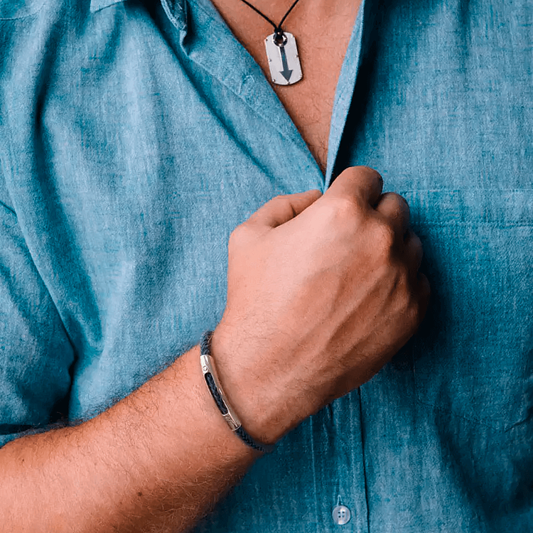 Чоловічий срібний браслет 905-01134 від ювелірного магазину Онікс - 3