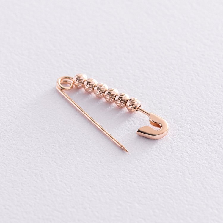 Золота шпилька з кульками зак00268 від ювелірного магазину Онікс