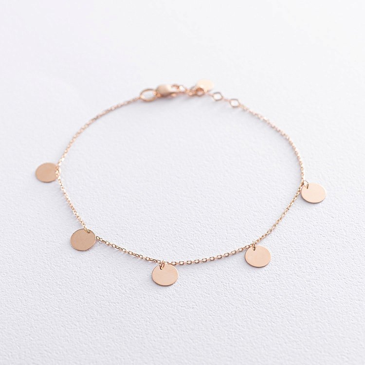 Золотий браслет "Монетки" б04025 від ювелірного магазину Онікс