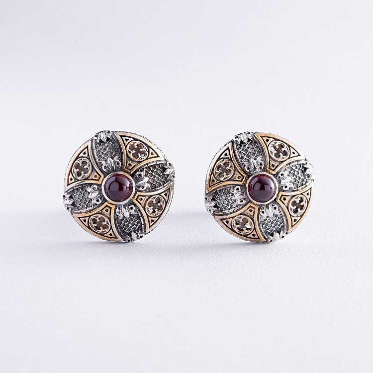 Серебряные запонки "Gothic premium" zaponki2 от ювелирного магазина Оникс - 1