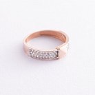 Золотое кольцо (фианиты) к05404 от ювелирного магазина Оникс - 2