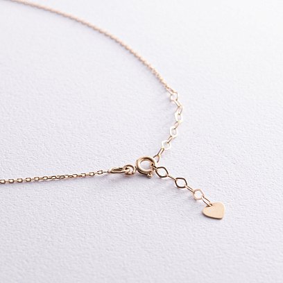 Колье "Монетка" в желтом золоте (возможна гравировка) кол02281 №9