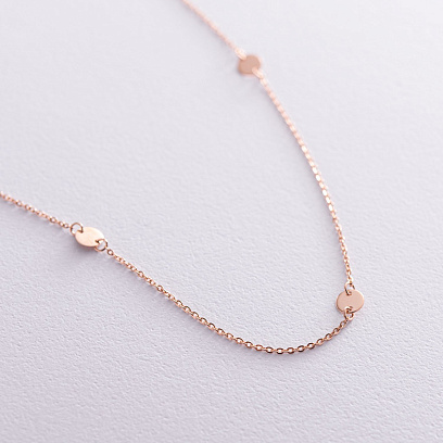 Золоте кольє "Монетки" 860252 №3