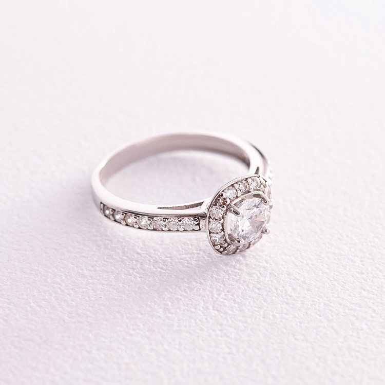 Cеребряное кольцо с фианитами 773 от ювелирного магазина Оникс - 2