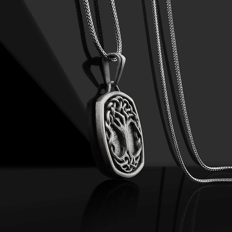 Срібний кулон "Дерево життя" (можливе гравіювання) 133190 від ювелірного магазину Онікс - 2