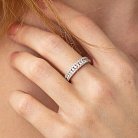 Кольцо в белом золоте с бриллианты кб0432nl от ювелирного магазина Оникс - 1