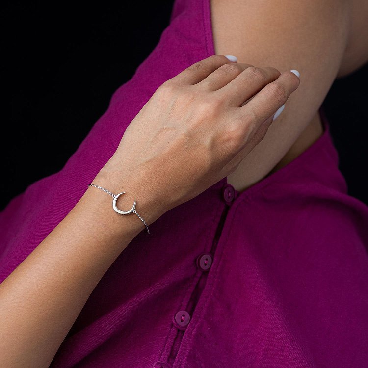 Серебряный браслет "Лунница" 141510 от ювелирного магазина Оникс - 2