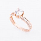 Золотое помолвочное кольцо с фианитом к05126 от ювелирного магазина Оникс