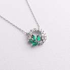 Золоте кольє зі смарагдами і діамантами колб0181ca от ювелирного магазина Оникс - 3