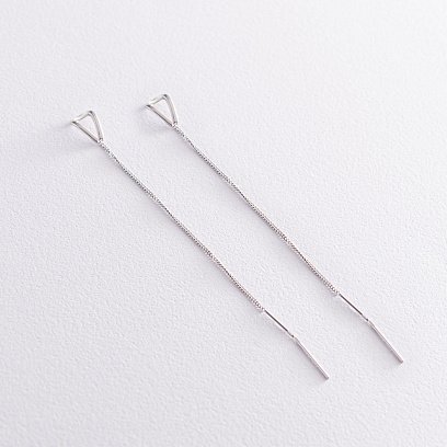 Серебряные серьги - протяжки 122907 №2