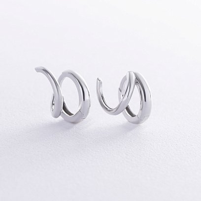 Серебряные серьги - кольца OR138410 №2