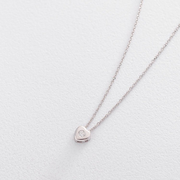 Золоте кольє "Серце з фіанітом" кол01089 від ювелірного магазину Онікс