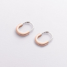 Сережки "Camilla" mini (червоне, біле золото) с09485 от ювелирного магазина Оникс - 1