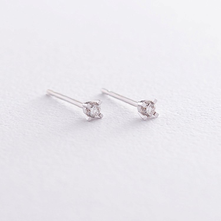 Золоті сережки-пусети з діамантами сб0085са від ювелірного магазину Онікс