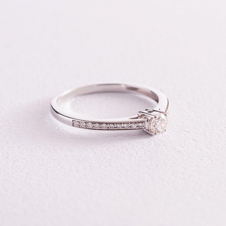 Золота каблучка з діамантами R12009Daj від ювелірного магазину Онікс - 2