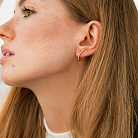 Золоті сережки - пусети "Mia" з фіанітами с09154 от ювелирного магазина Оникс - 2