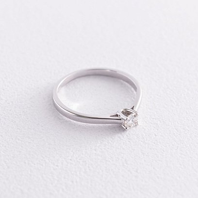 Золота заручальна каблучка з діамантом кб0358y