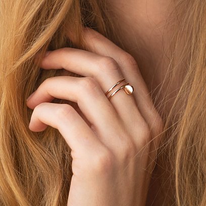 Золотое кольцо "Гвоздь" к07605 №9