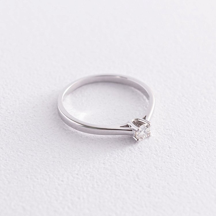 Золота заручальна каблучка з діамантом кб0358y від ювелірного магазину Онікс