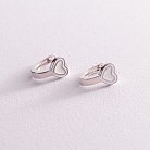 Детские серебряные серьги "Сердечки" (эмаль) 123087 от ювелирного магазина Оникс