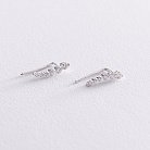 Золоті сережки - клаймбери (діаманти) 102-10030b от ювелирного магазина Оникс - 1