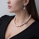 Золоті сережки-пусети (кіаніт, перлина, діамант) сб0260tk от ювелирного магазина Оникс - 2