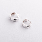 Сережки - кільця "Claire" у сріблі 123502 от ювелирного магазина Оникс - 1