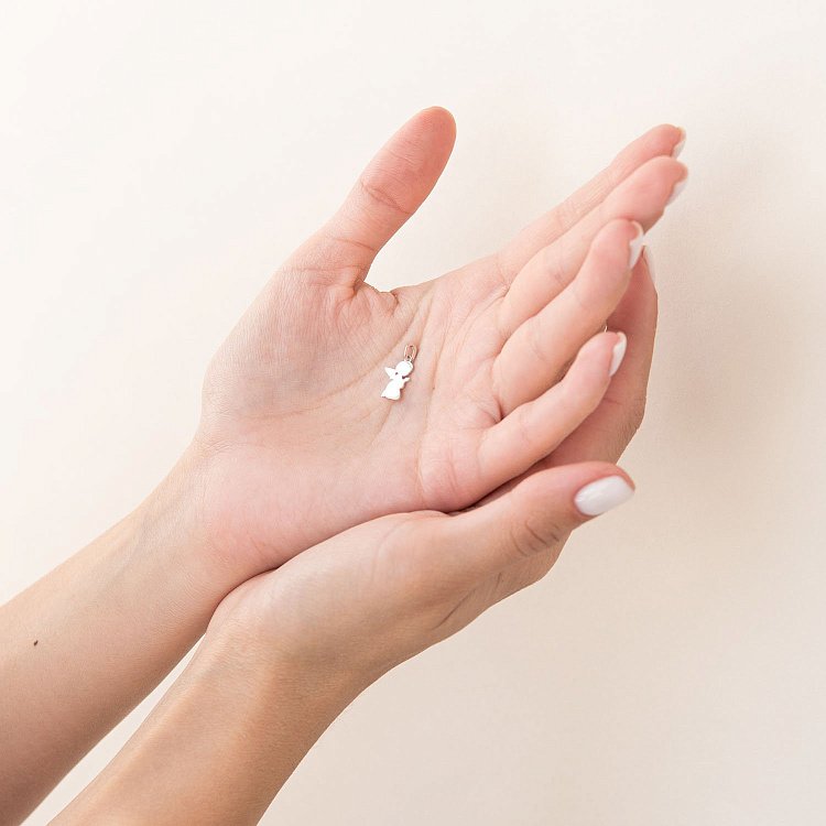 Кулон "Ангел" в белом золоте п03573 от ювелирного магазина Оникс - 1