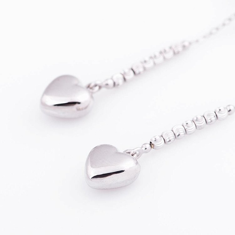 Золотые серьги "Сердечки" с04674 от ювелирного магазина Оникс - 1