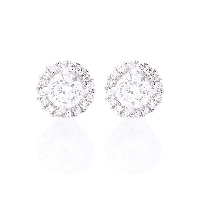 Золоті сережки-пусети з діамантами сб0234ri від ювелірного магазину Онікс - 1