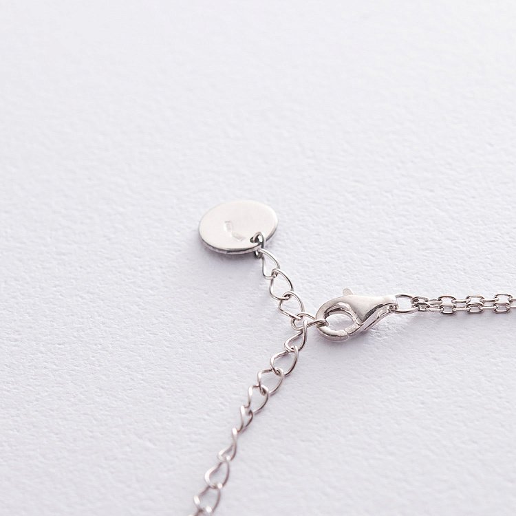 Подвійне срібне кольє "Монетки" з фіанітами 18932 від ювелірного магазину Онікс - 3