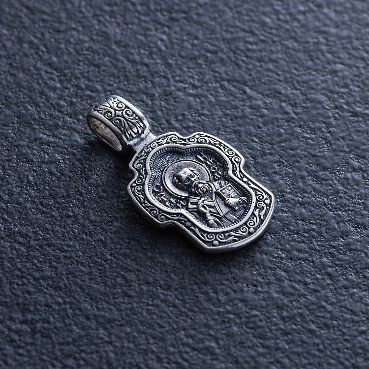 Срібна ладанка "Святитель Миколай Чудотворець" 132952 від ювелірного магазину Онікс