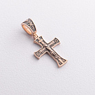 Золотий хрестик "Розп'яття. Спаси та Збережи" п04087 от ювелирного магазина Оникс