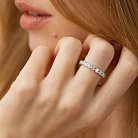 Каблучка з доріжкою діамантів (біле золото) 222001121 от ювелирного магазина Оникс - 3