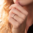 Помолвочное серебряное кольцо с фианитом 485 от ювелирного магазина Оникс - 3