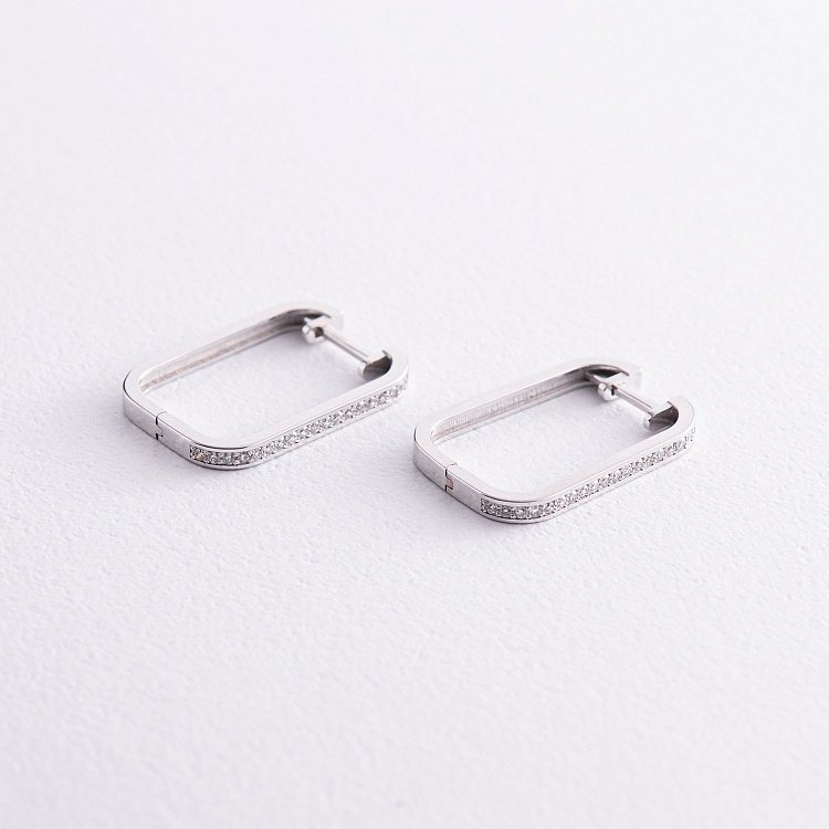 Золоті сережки з діамантами 319651121 від ювелірного магазину Онікс - 2