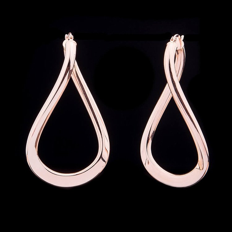 Золотые серьги без камней с01277 от ювелирного магазина Оникс - 3