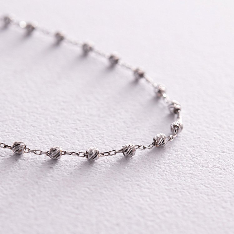 Браслет "Шарики" в белом золоте б05190 от ювелирного магазина Оникс - 2