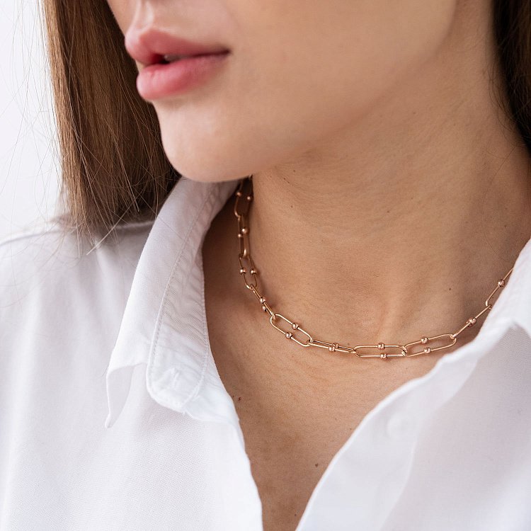 Колье "Фантазия" в красном золоте кол01915 от ювелирного магазина Оникс - 2