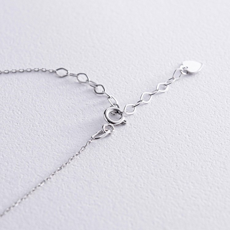 Золотое колье с одним камнем кол00786 от ювелирного магазина Оникс - 5